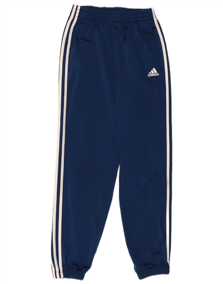 Adidas meninos calças de treino joggers 13-14 anos azul marinho poliéster