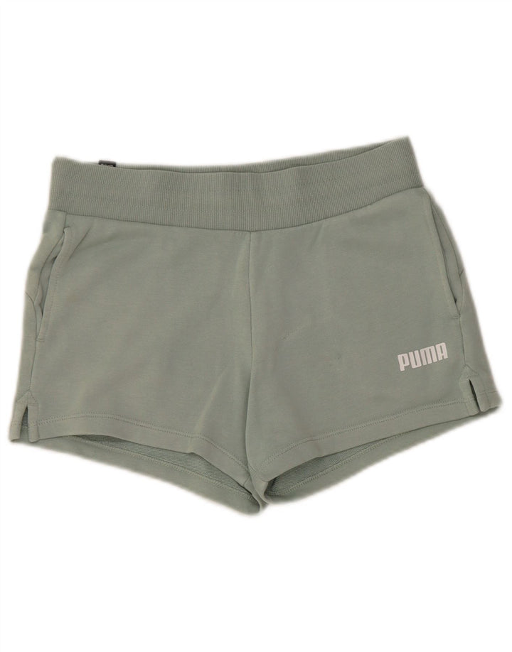 Shorts esportivos femininos PUMA UK 6 XS azul algodão