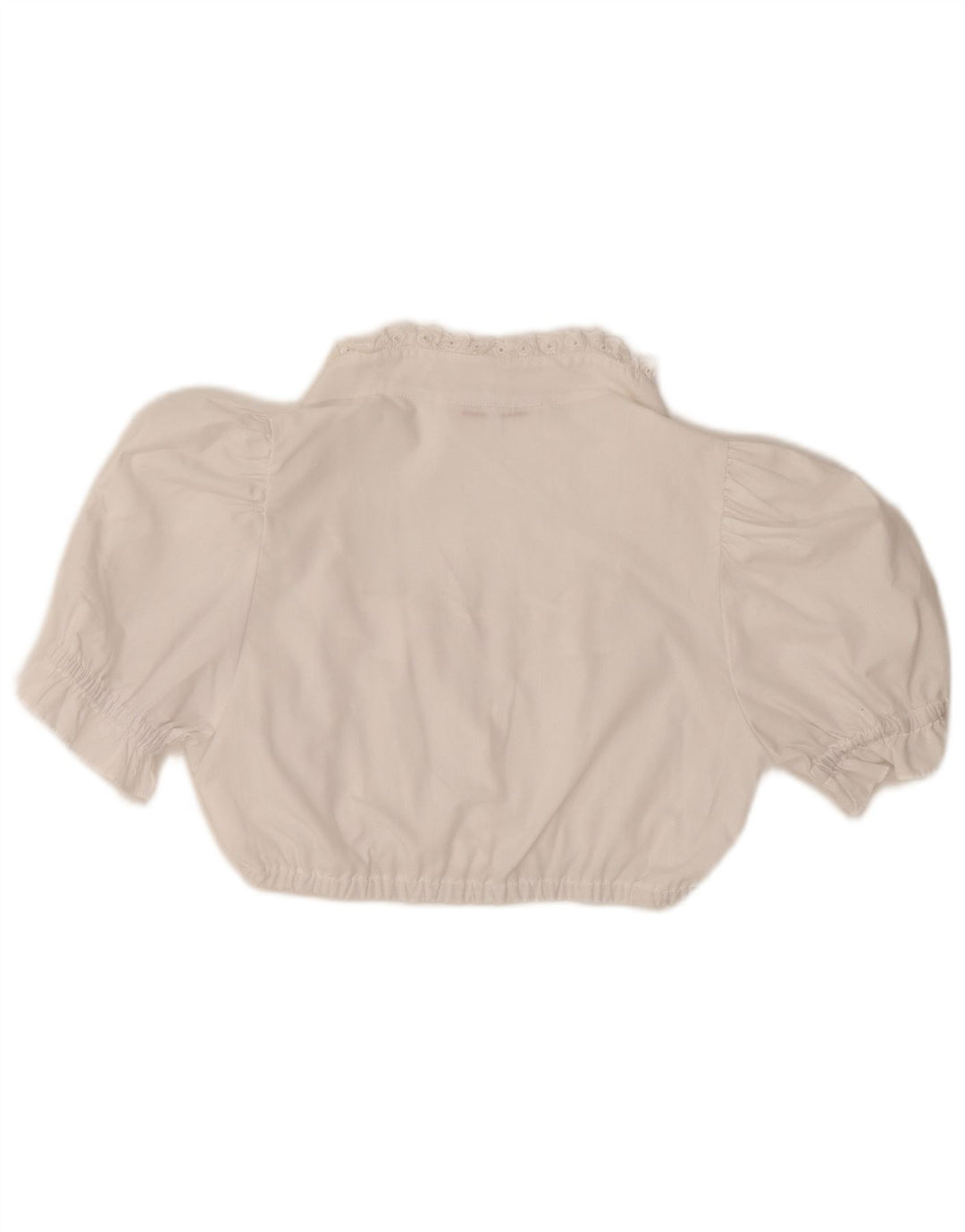 Blusa feminina country manga curta curta EU 36 poliéster branco pequeno