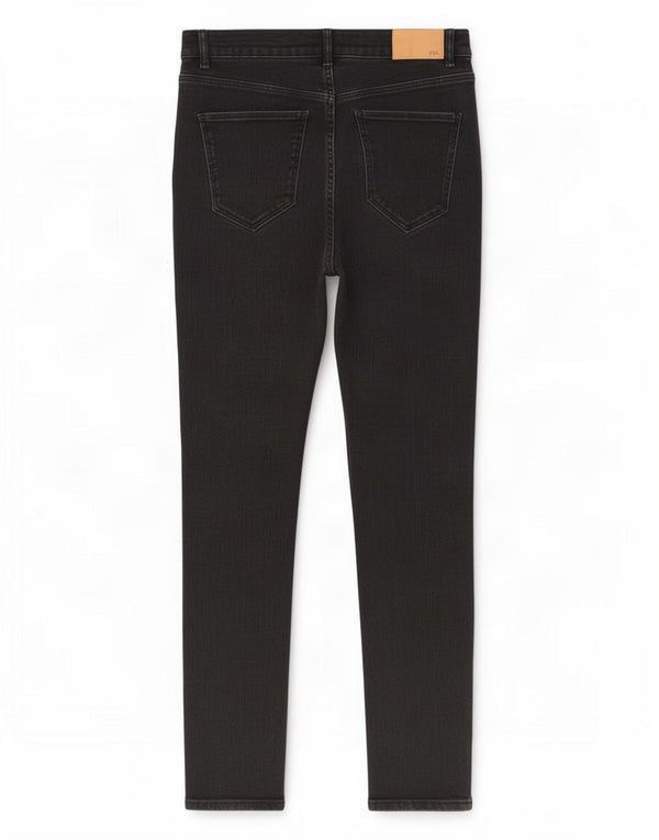 Calça jeans skinny feminina Zara cintura alta EU 42 grande W32 L30 algodão preto