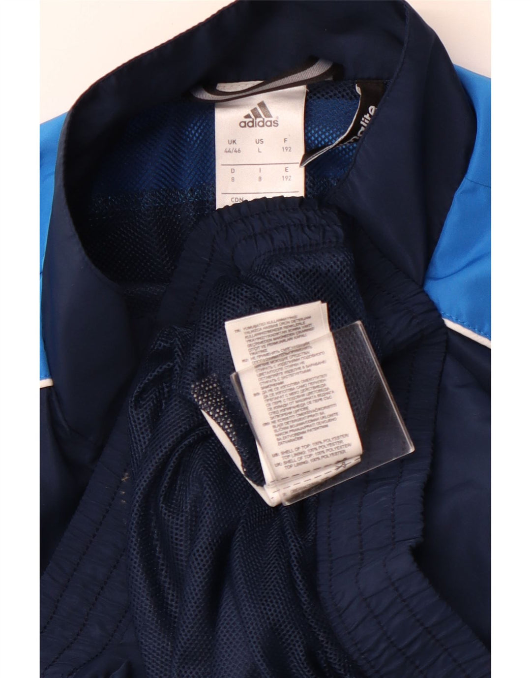 ADIDAS Mens Climalite Tracksuit Top Jacket UK 44/46 Grande Azul Marinho