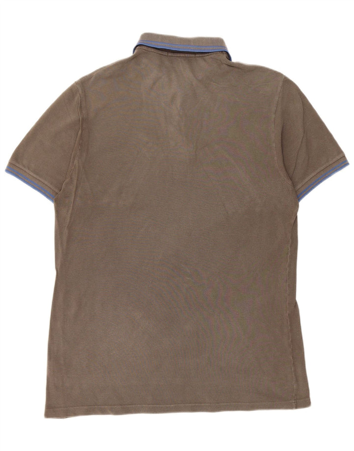 Camisa polo masculina FRED PERRY algodão cinza médio