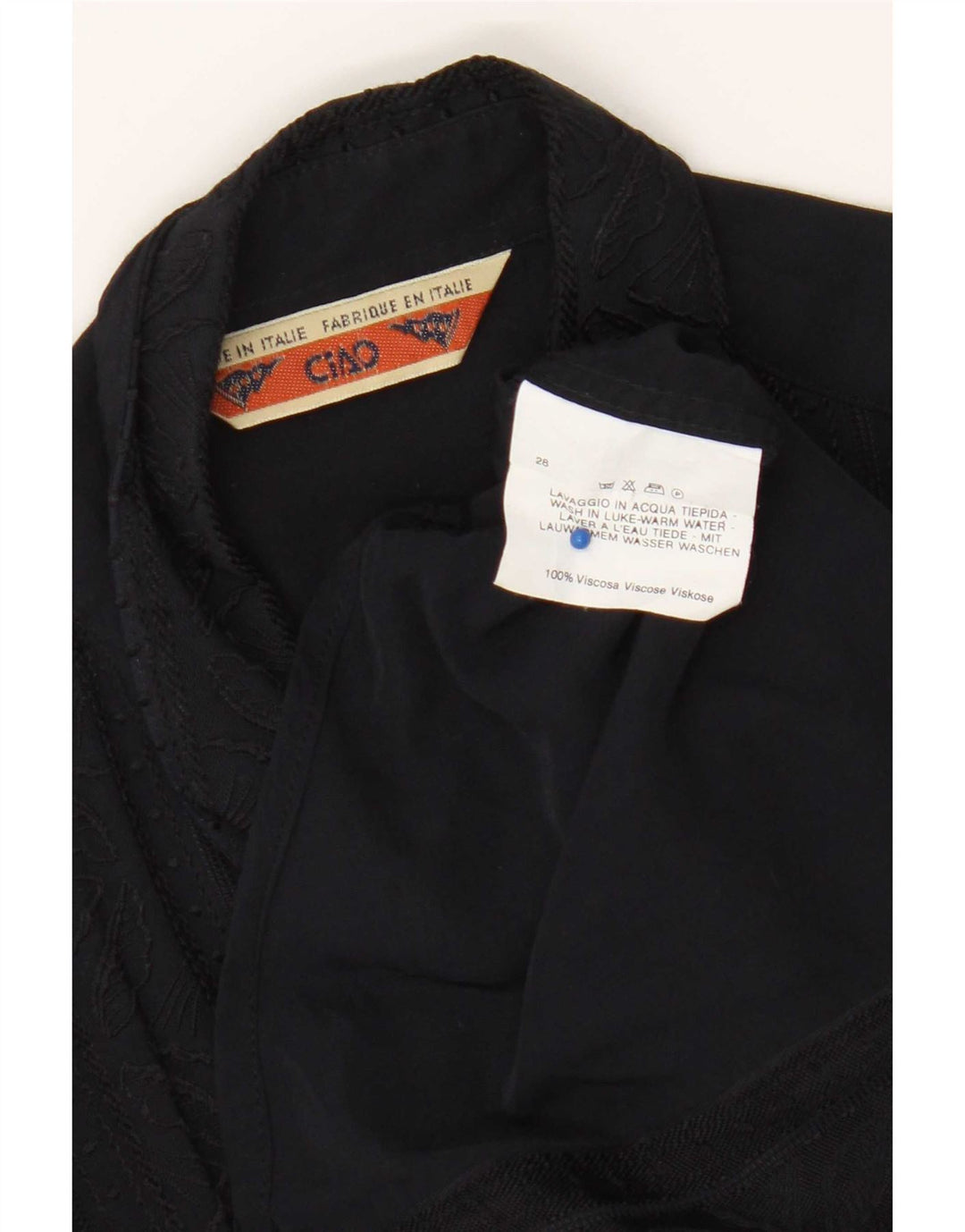 Camisa masculina Ciao média azul marinho viscose geométrica