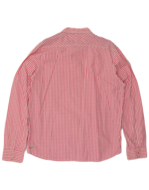 Camisa masculina clássica White Stuff XL algodão xadrez rosa