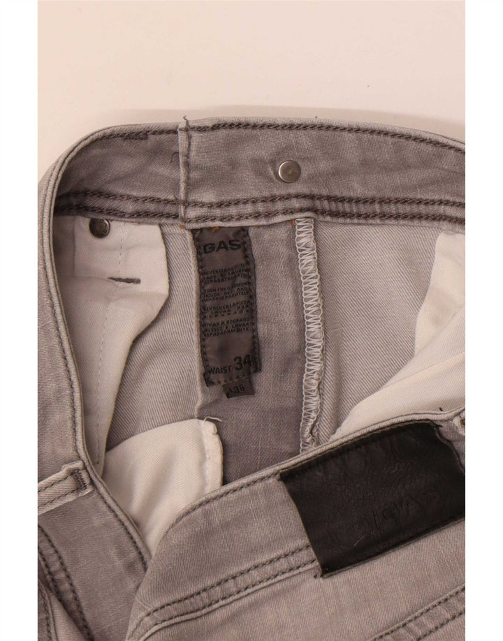 Calça jeans reta feminina Gas W34 L31 cinza