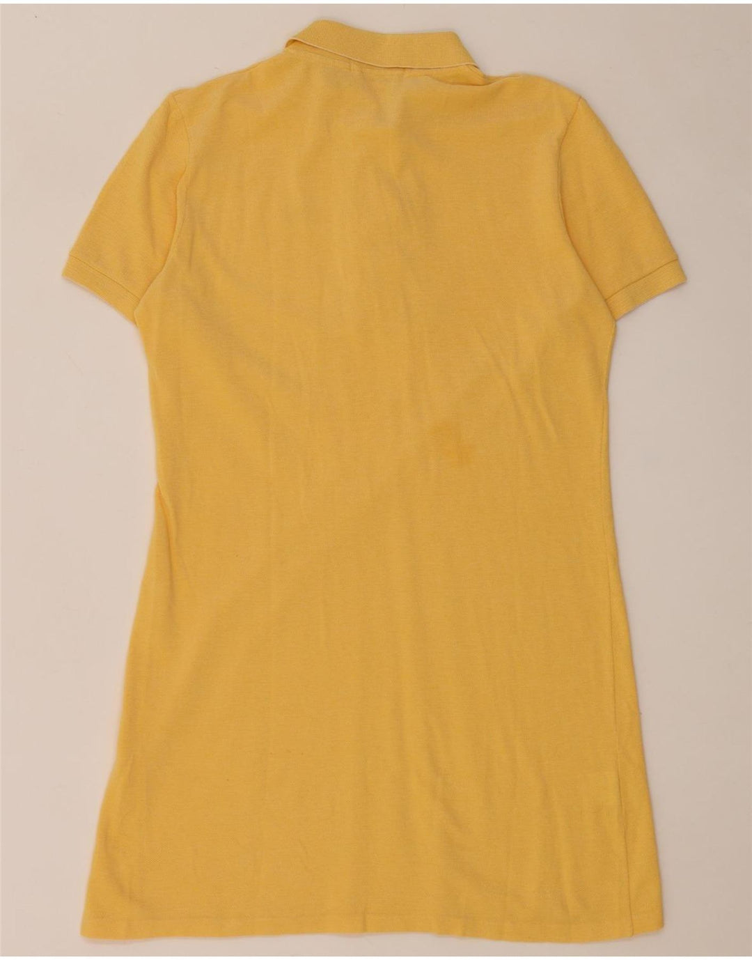 Vestido polo feminino Lacoste tamanho 40 algodão amarelo médio