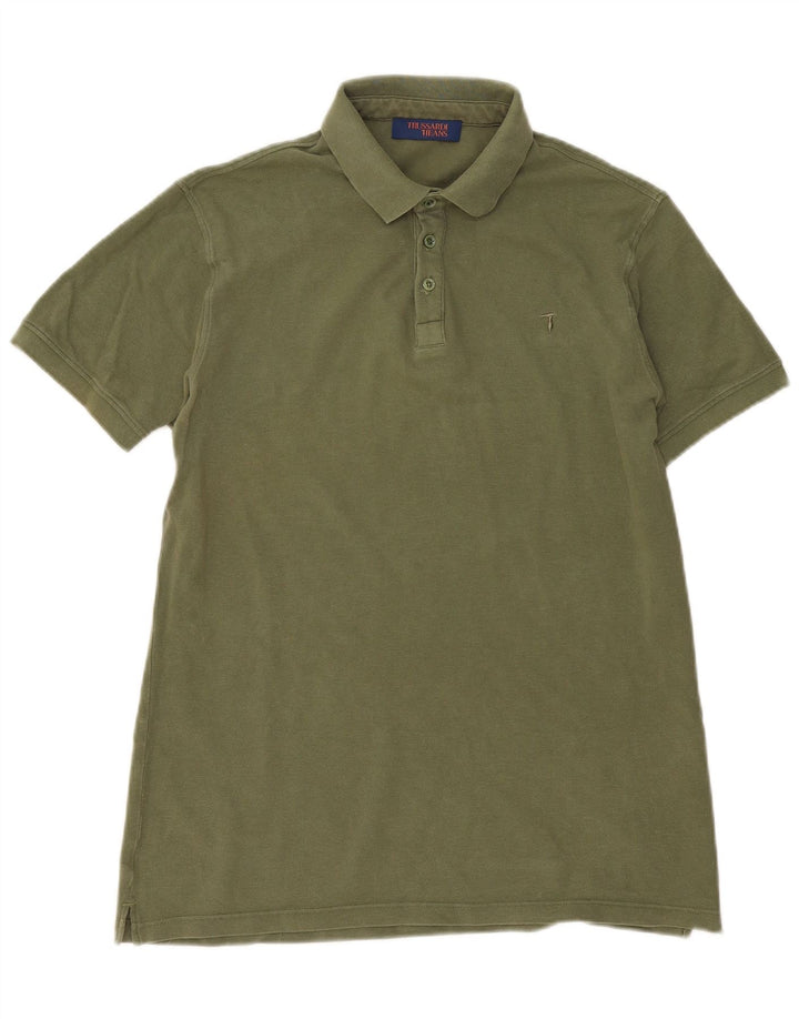 Camisa polo masculina Trussardi Jeans algodão cáqui médio