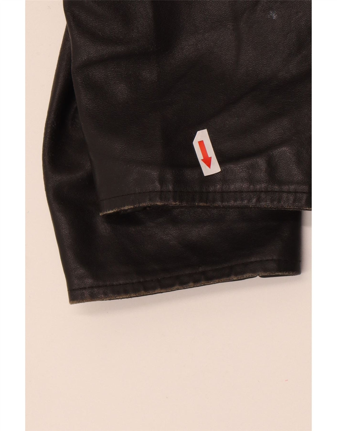 Jaqueta de couro feminina Sasch UK 14 grande couro preto