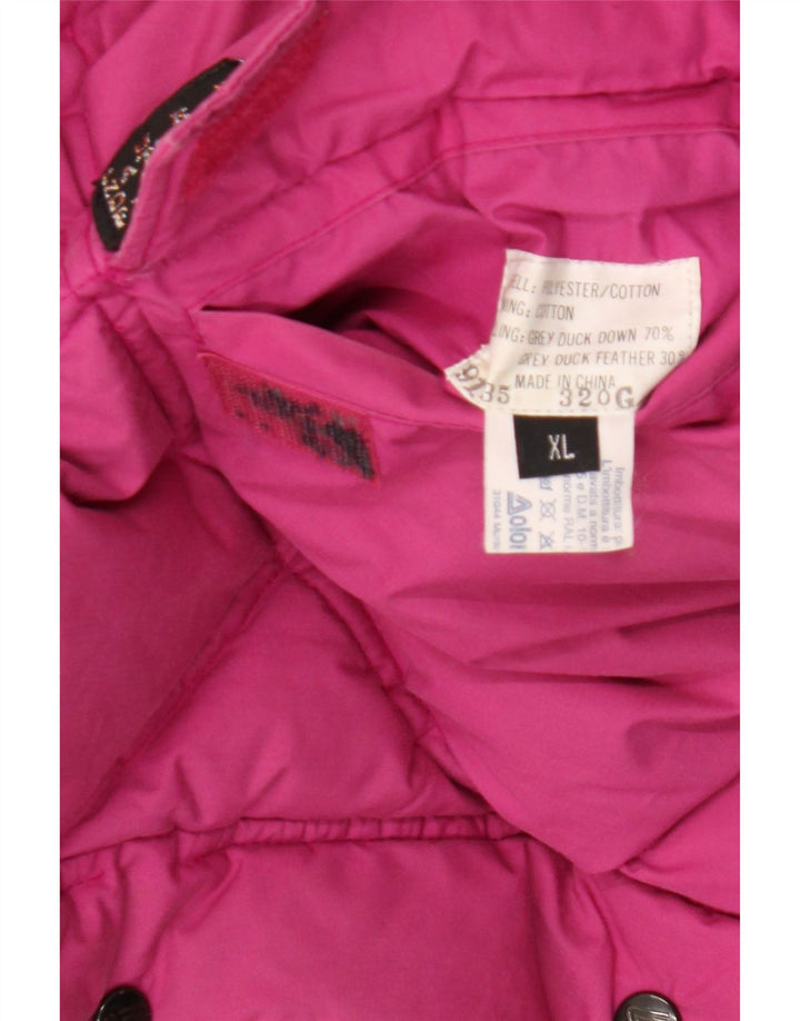 Jaqueta acolchoada reversível com capuz masculino Dolomite UK 42 XL poliéster rosa