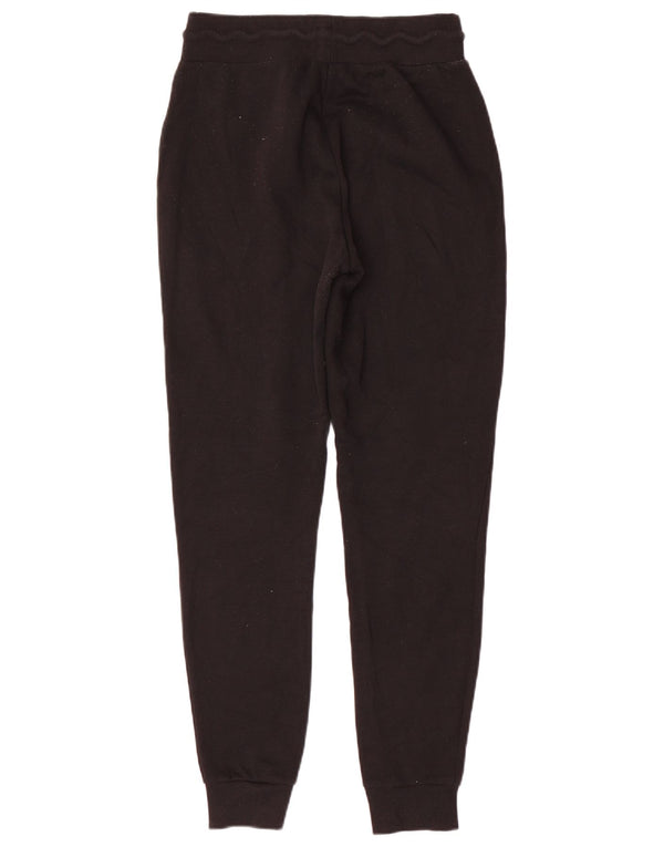 Fila Womens Graphic Tracksuit Calças Joggers UK 10 Pequeno Preto
