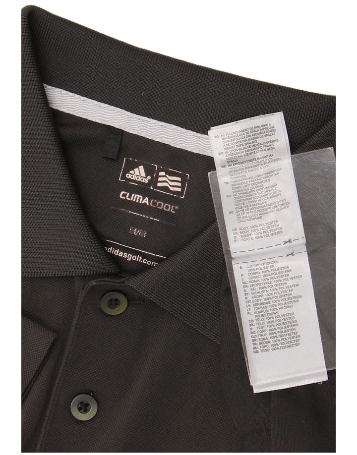 Adidas Masculino Climacool Polo Camisa Cinza Médio Poliéster