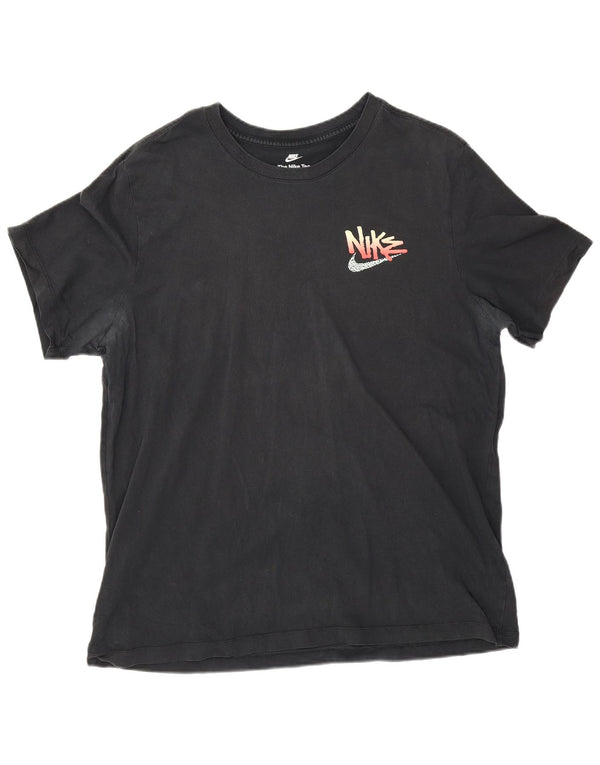 Camiseta Nike masculina gráfica Top XL algodão preto