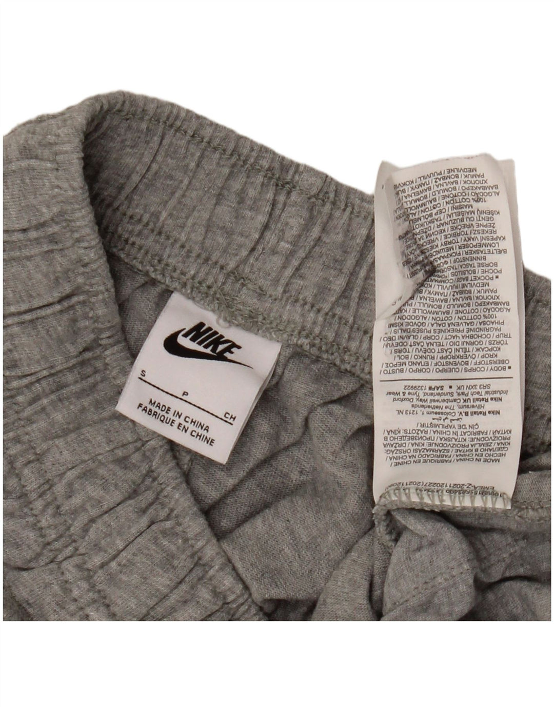 Nike Mens Sport Shorts Pequeno Algodão Cinza