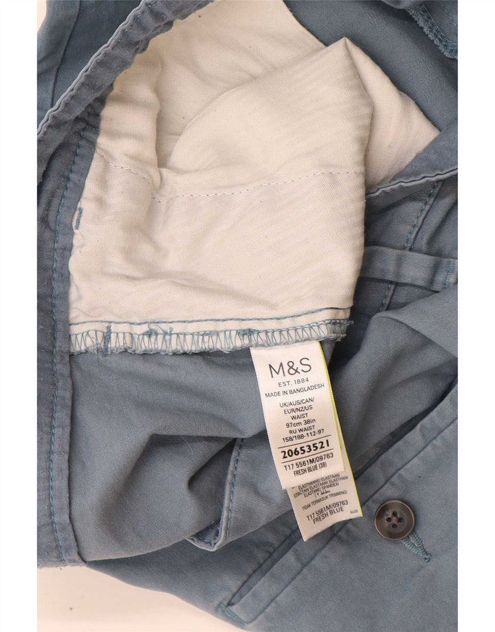 Shorts Chino Masculino Marks & Spencer W38 XL Azul