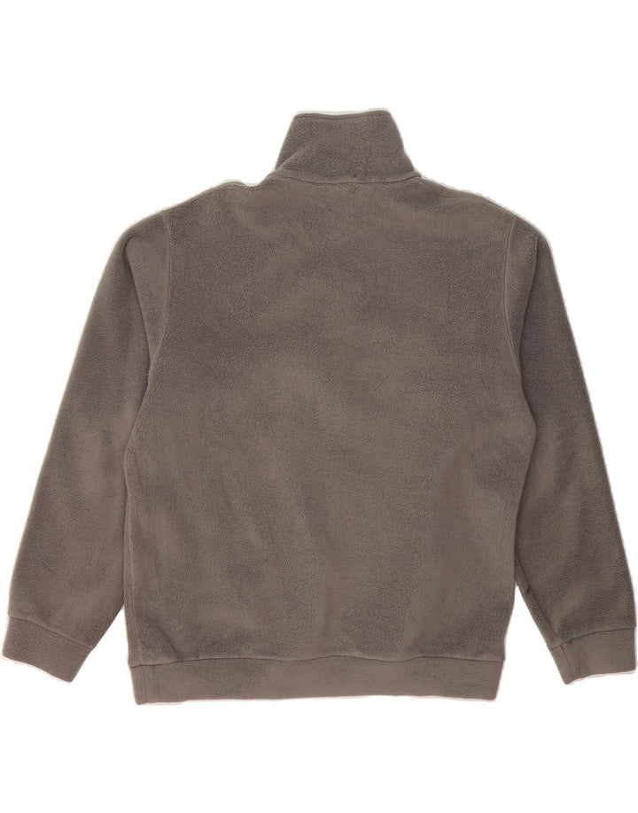 NORTH SAILS Mens Zip Neck Fleece Jumper Medium Grey Polyester Vintage North Sails and Second-Hand North Sails from Messina Hembry 