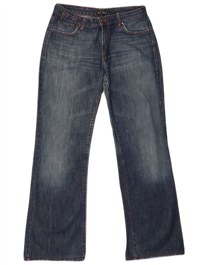 Calça jeans feminina Armani W31 L32 azul marinho algodão