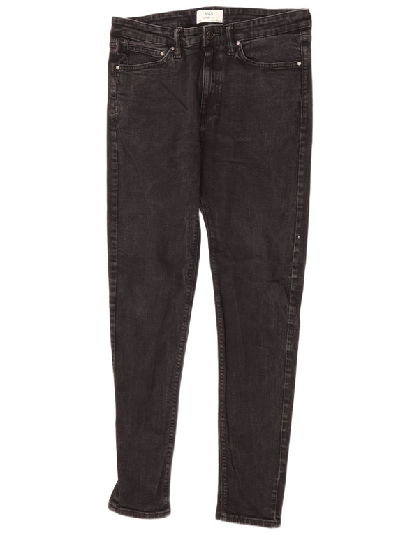 Jeans skinny feminino Marks & Spencer W34 L33 algodão preto
