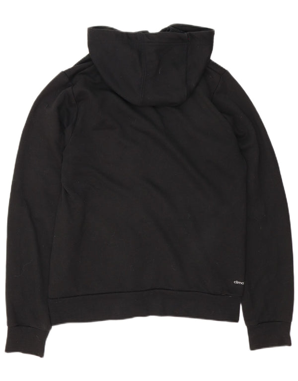 Suéter Adidas Masculino Graphic Zip com Capuz Pequeno Poliéster Preto
