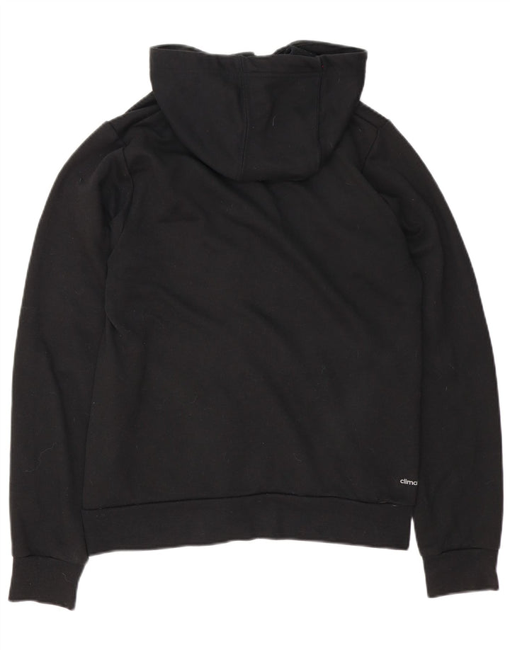 Suéter Adidas Masculino Graphic Zip com Capuz Pequeno Poliéster Preto