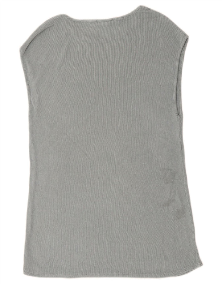 Zara Mens Colete Top Pequeno Cinza