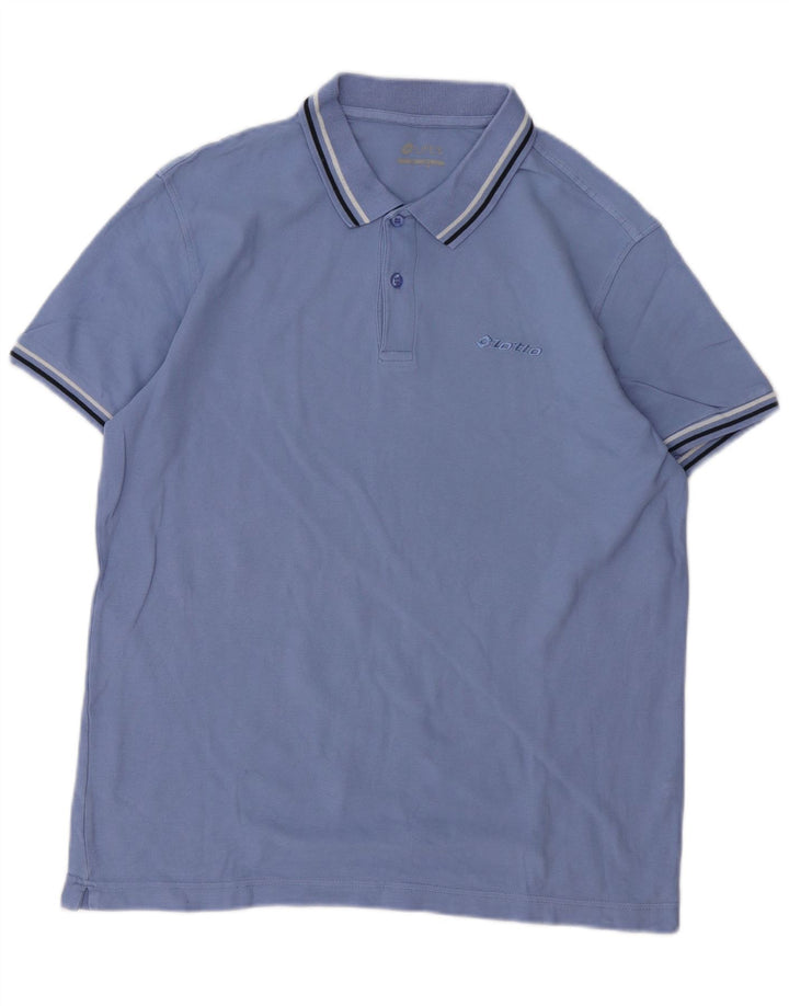 Camisa polo masculina Lotto grande azul