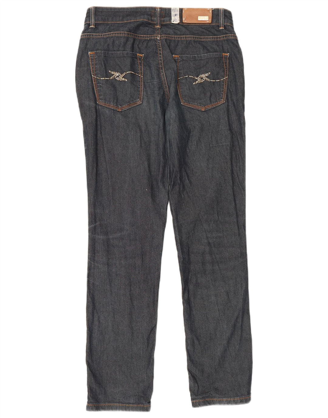 Trussardi Jeans Slim Feminino W26 L30 Azul Marinho Algodão