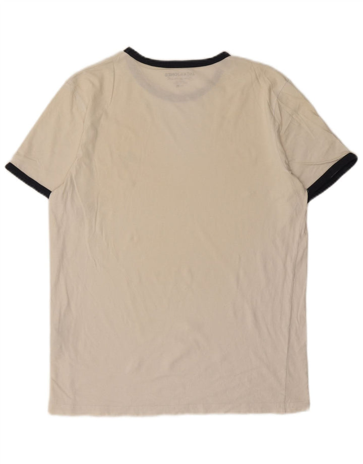 Camiseta masculina Jack & Jones Top médio algodão branco