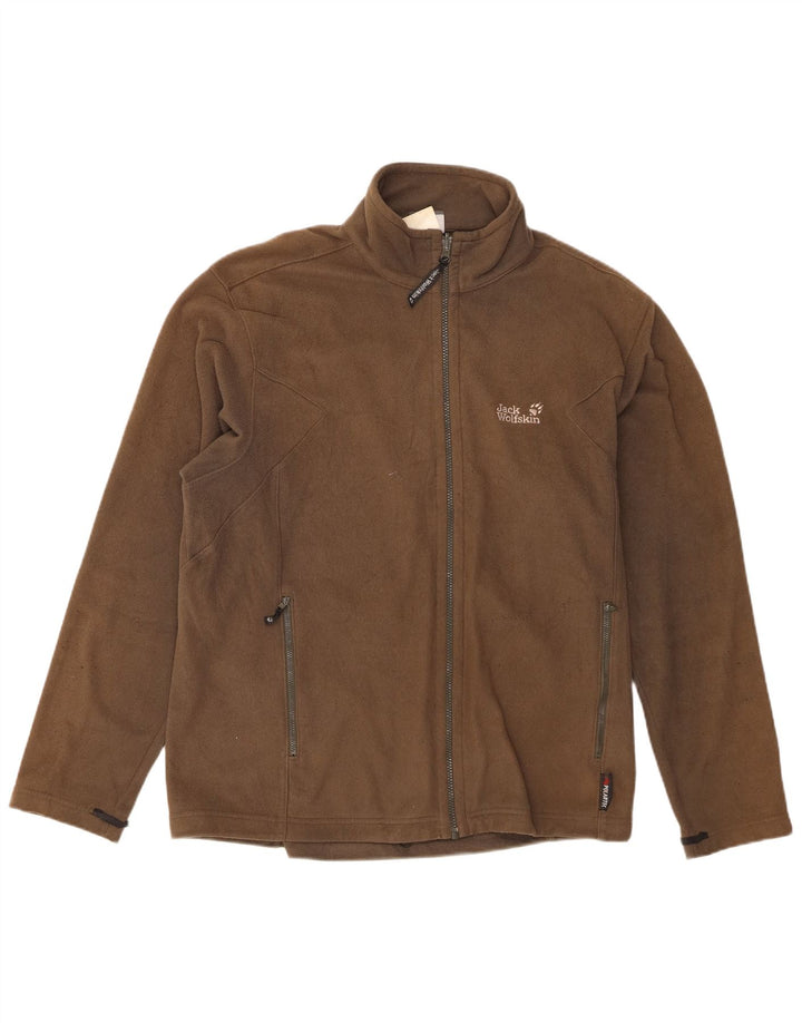 Jaqueta masculina de lã Jack Wolfskin UK 48 2XL poliéster cáqui