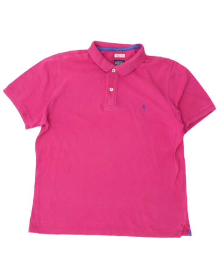 Camisa polo masculina JOULES Classic Fit algodão rosa médio