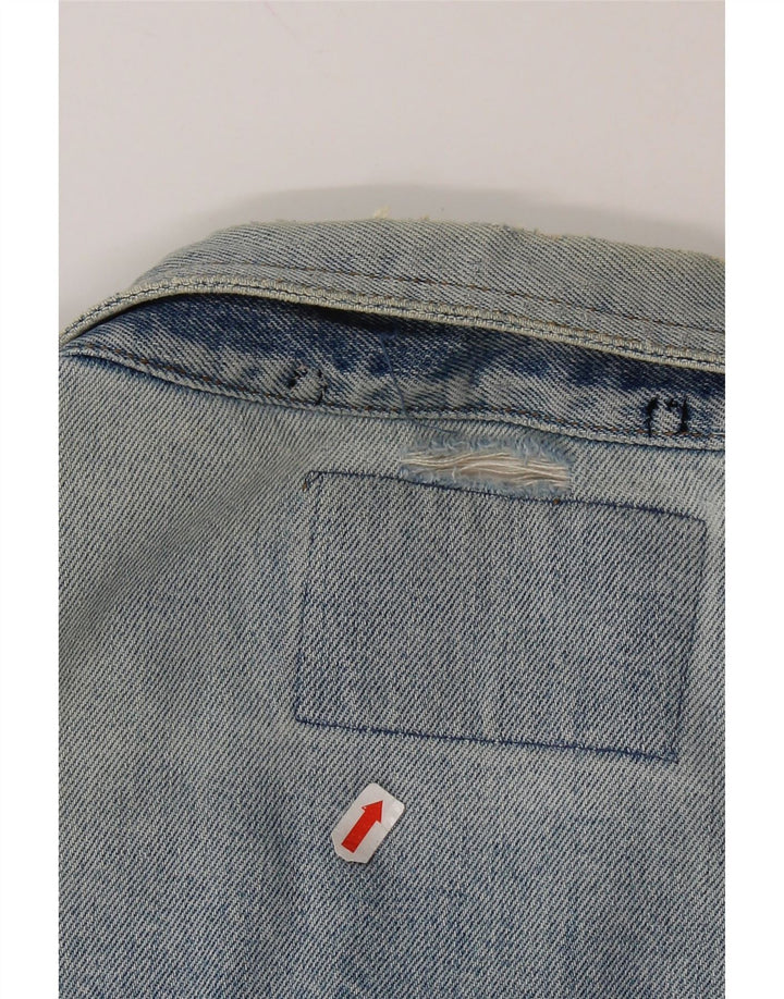 Jaqueta jeans feminina grande JEP'S Reino Unido 10 algodão azul pequeno