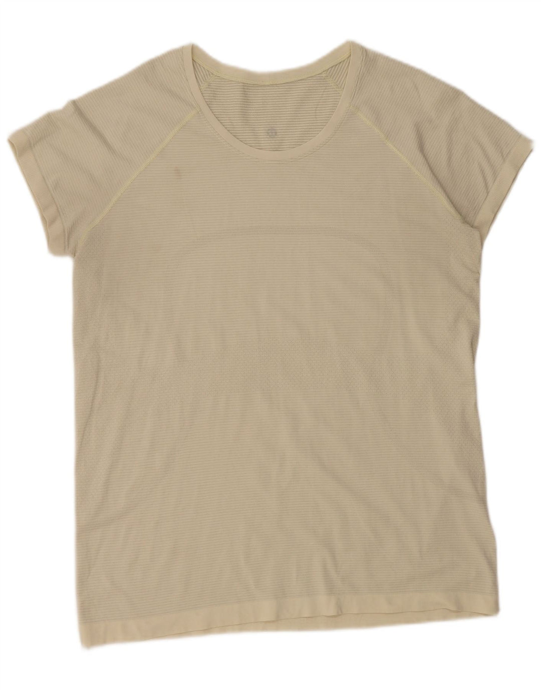 Camiseta feminina Lululemon UK 16 grande bege