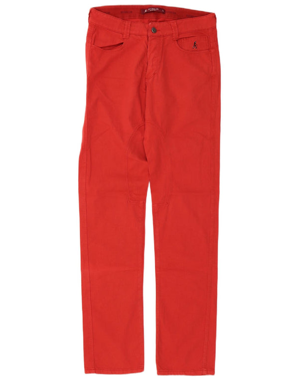 Calça casual masculina SIVIGLIA reta W31 L34 algodão vermelho