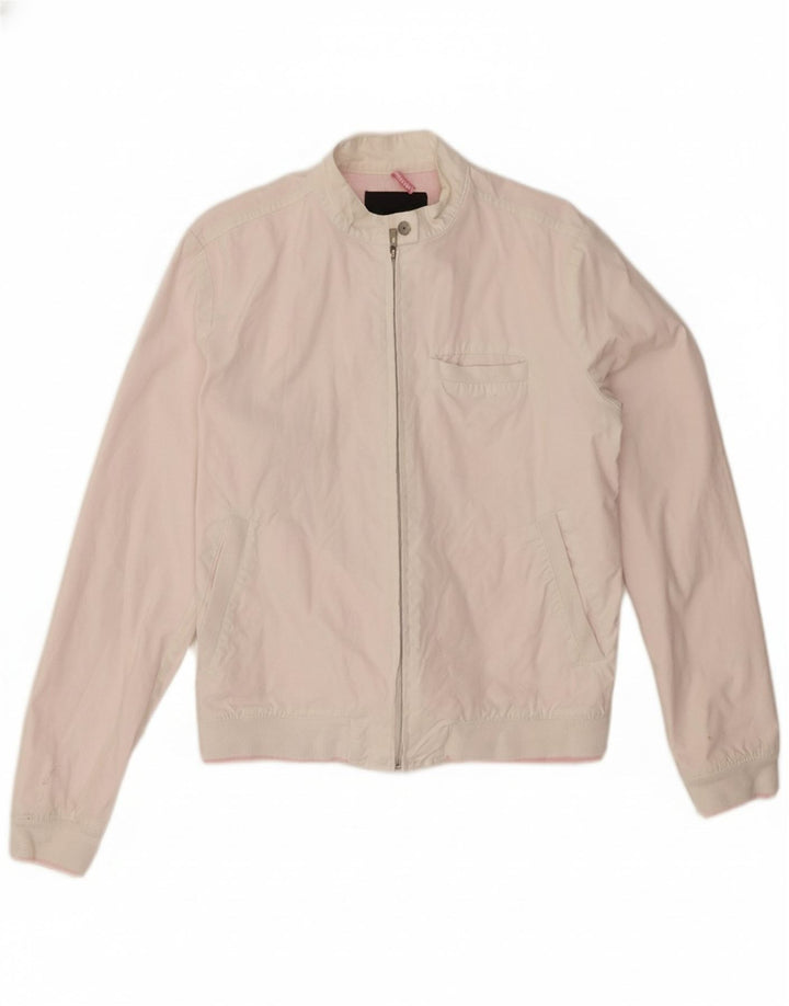 Jaqueta bomber feminina SERGIO TACCHINI IT 46 grande algodão branco