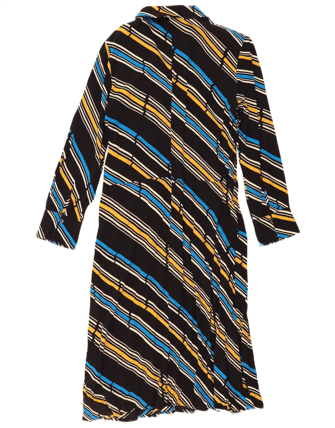 Max & Co. Vestido maxi feminino de manga comprida UK 12 médio listrado multicolorido
