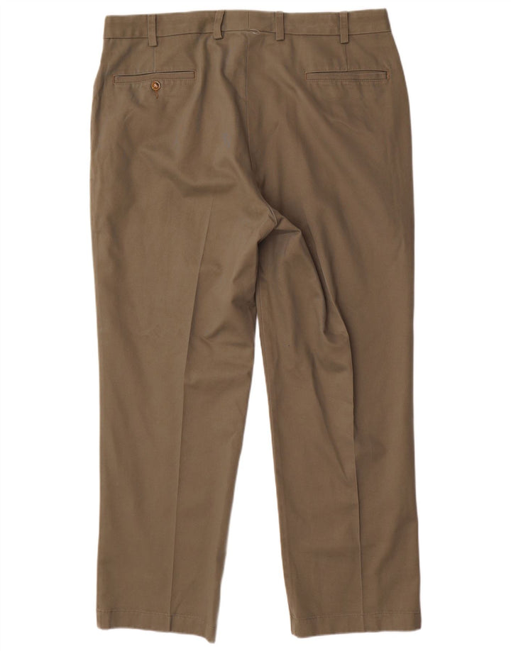 Calça chino reta masculina ORVIS W38 L30 algodão cáqui