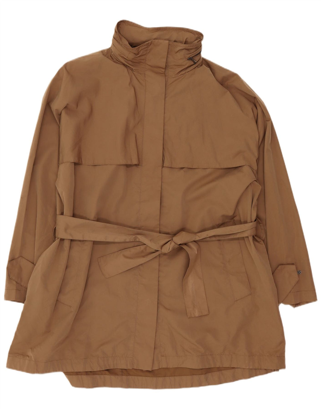 Jaqueta de chuva Zara feminina com capuz regular fit XL marrom