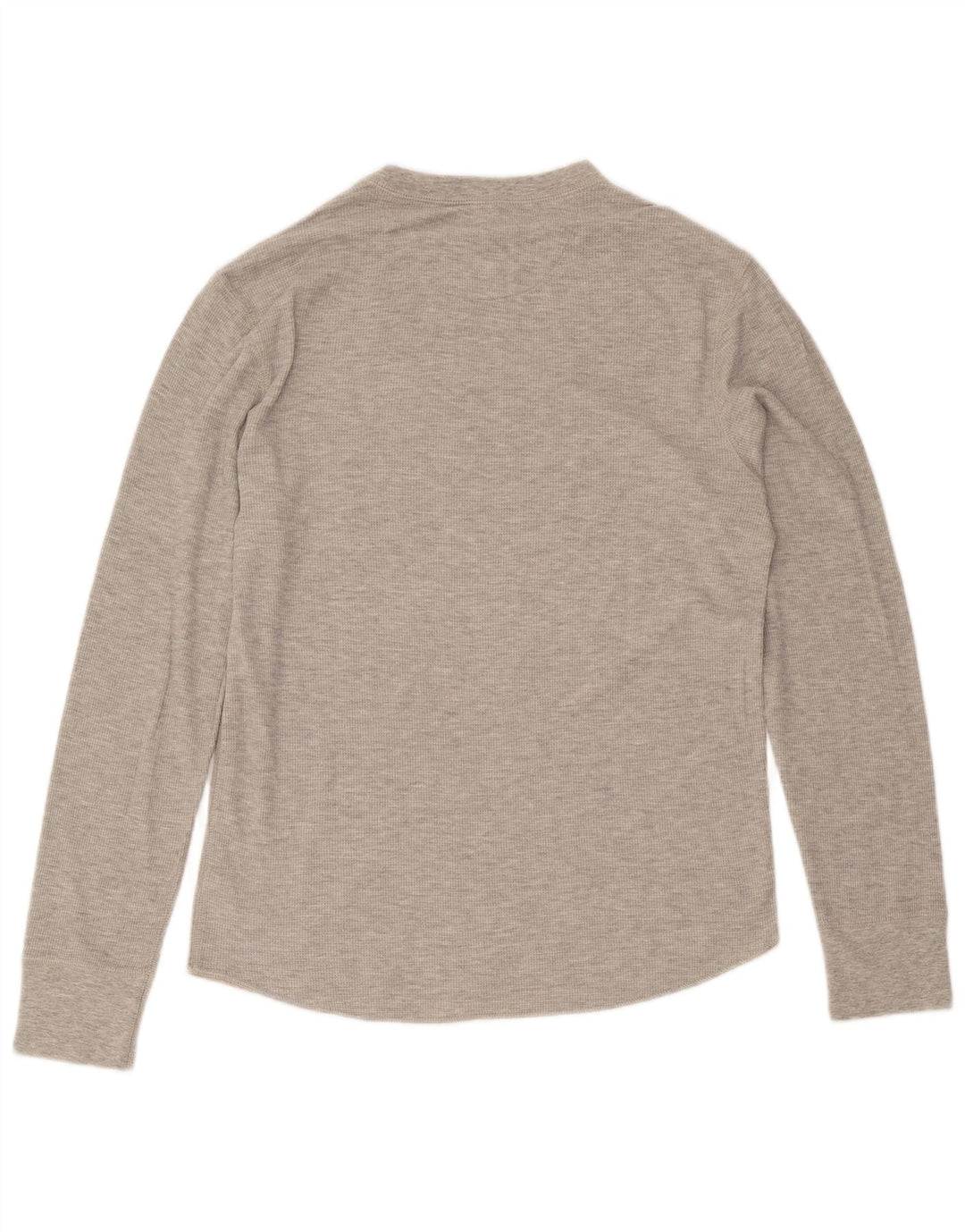 Gap Mens Top Manga Longa Algodão Cinza Médio