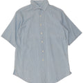 Camisa feminina Ralph Lauren de manga curta grande tamanho US 4 algodão azul pequeno
