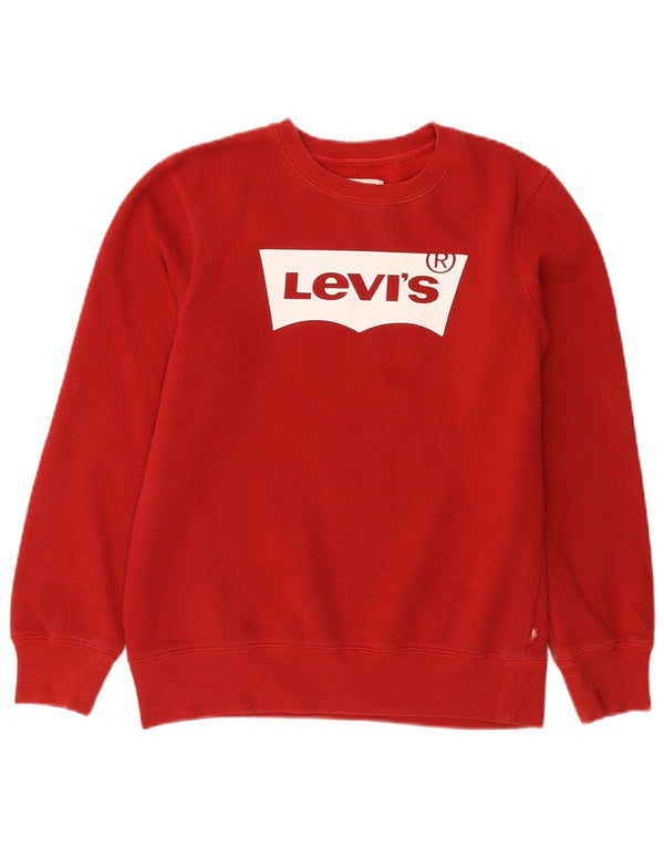 Moletom gráfico Levi's Boys 15-16 anos algodão Borgonha