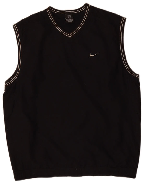 Top de treino masculino Nike sem mangas, pulôver, Reino Unido 42/44, grande, preto, poliéster