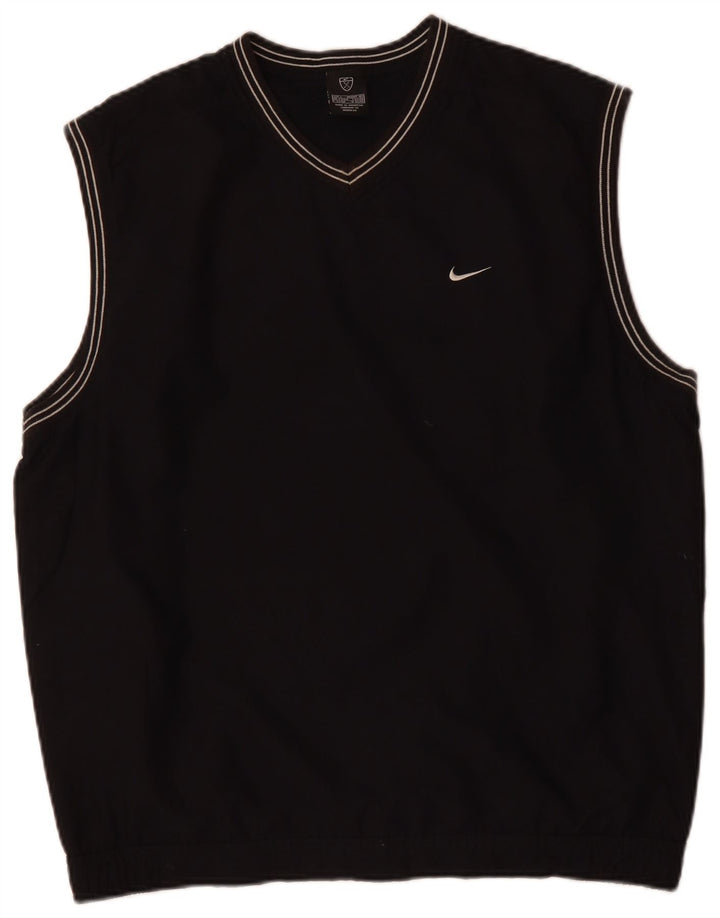 Top de treino masculino Nike sem mangas, pulôver, Reino Unido 42/44, grande, preto, poliéster