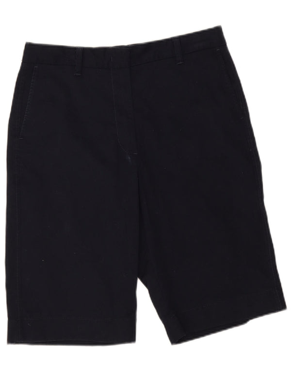 Shorts chino feminino Marks & Spencer Reino Unido 10 pequeno W30 algodão azul marinho