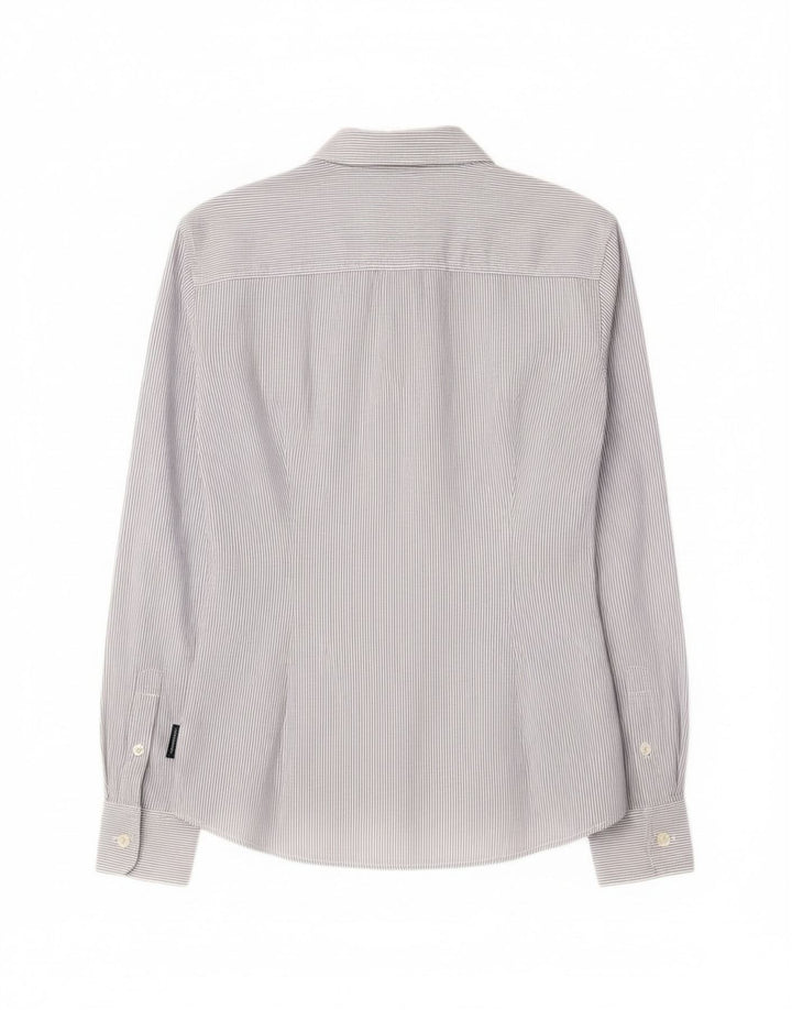 Camisa feminina North Sails UK 10 algodão listrado azul pequeno