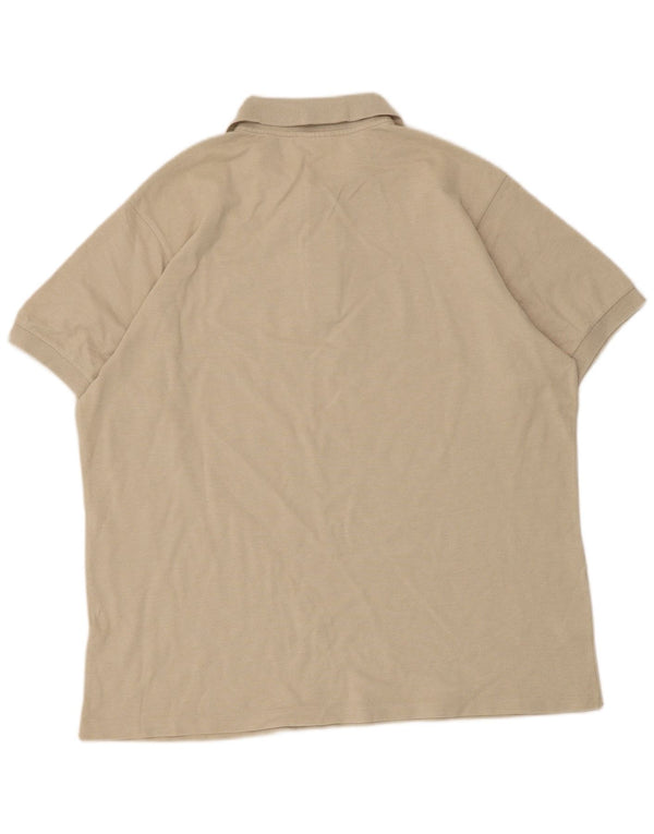 Camisa polo masculina Lacoste tamanho 6 XL bege