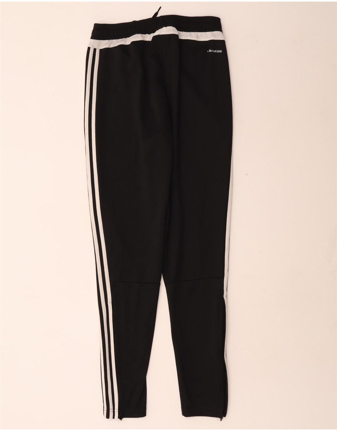 Calça de treino masculina Adidas Climacool pequena preta colorblock poliéster