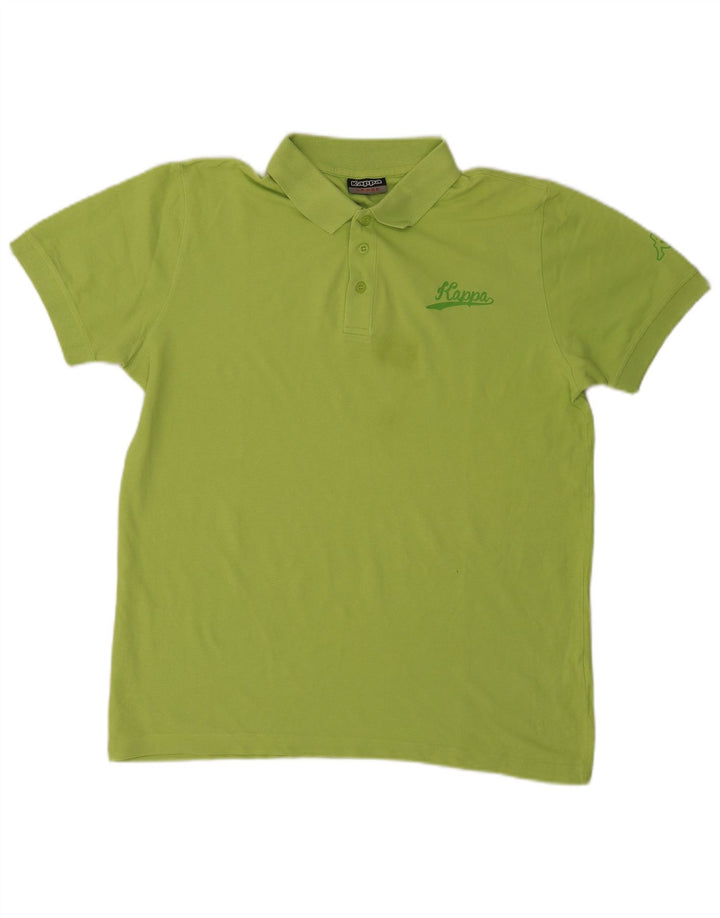 Camisa polo masculina Kappa grande algodão verde