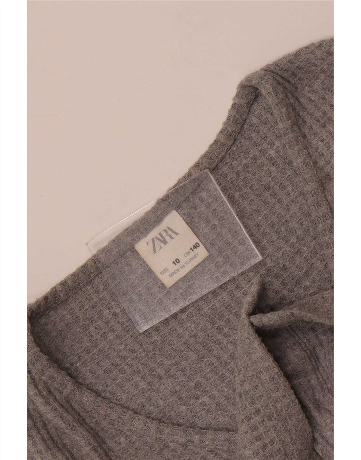 Zara Girls Crop Top 9-10 Anos Cinza