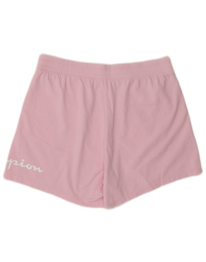 Shorts esportivos gráficos femininos Champion UK 12 rosa médio