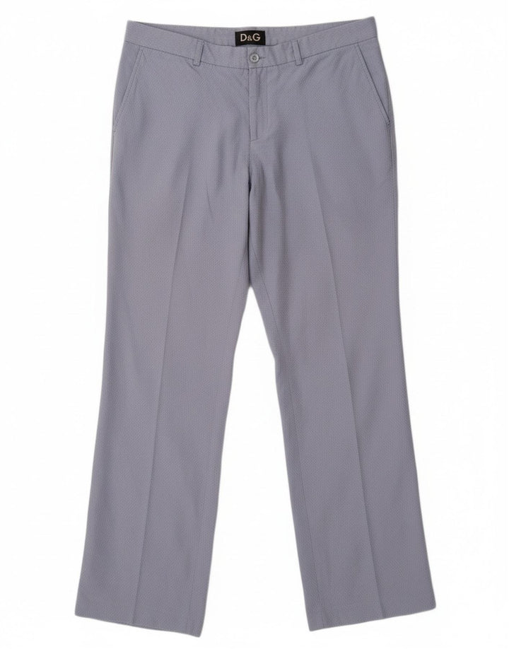 Calça masculina reta casual DOLCE & GABBANA IT 52 XL W38 L34 algodão azul