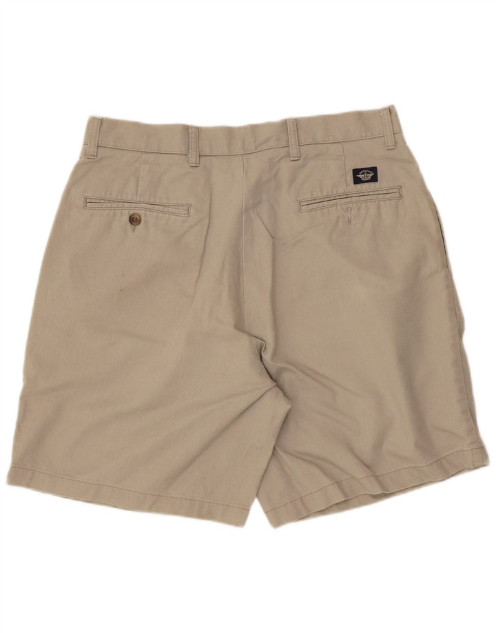 Dockers Mens Khakis Pegged Chino Shorts W33 Algodão Bege Médio